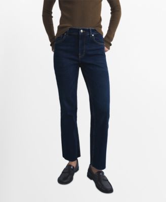 MANGO - Women's Sienna Flared Cropped Jeans