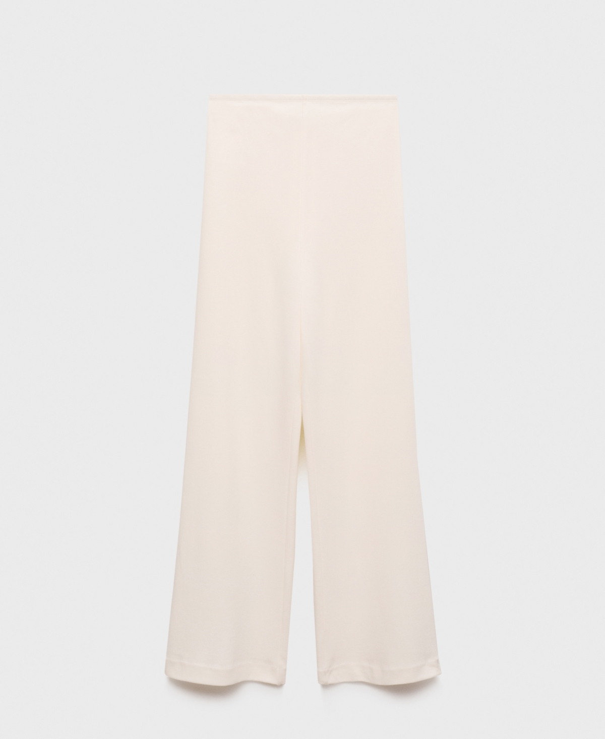 Mango Cotton Blend Wide Leg Maternity Pants In Neutral