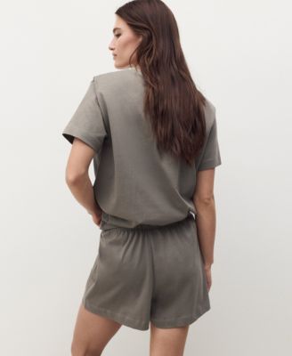 Women's 2-Piece Cotton Short-Sleeved Pajamas