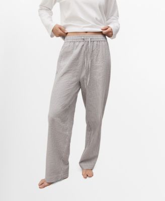 Women's 2-Piece Seersucker Striped Pajamas