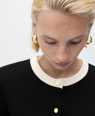 Women's Contrasting Cotton Cardigan