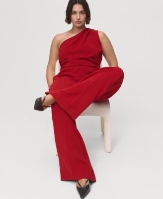 Women's Asymmetrical Neck Long Jumpsuit