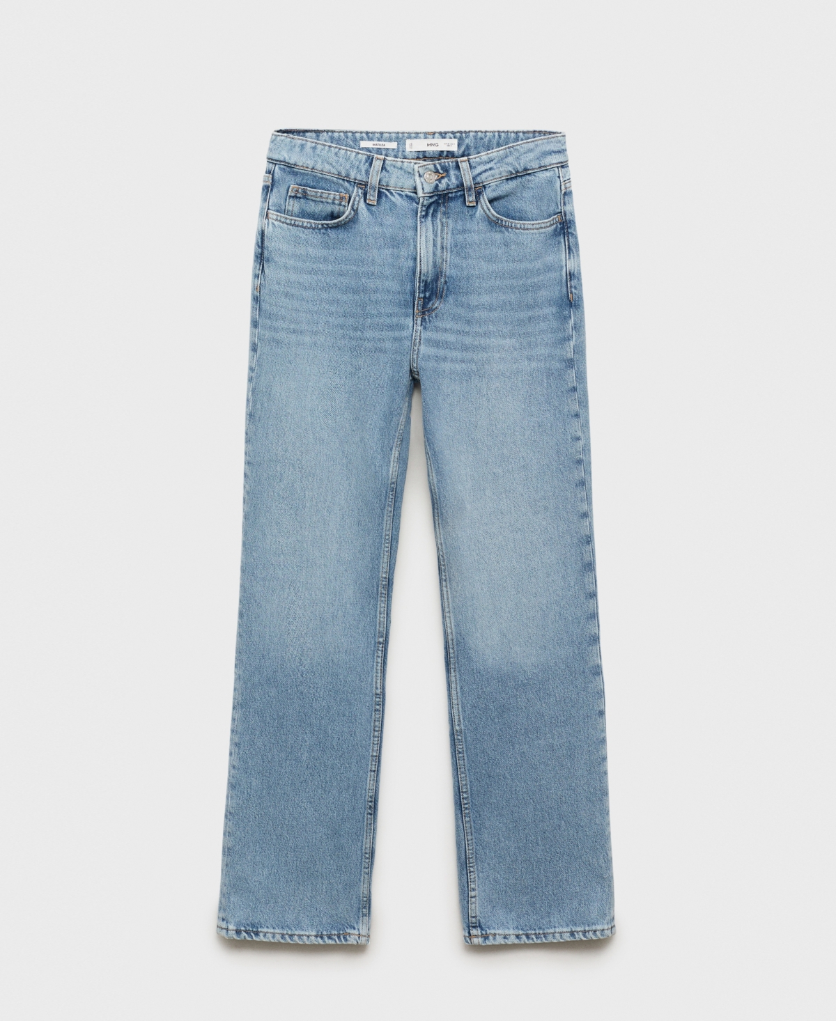 Mango Women's Matilda Medium-rise Straight-fit Jeans In Blue