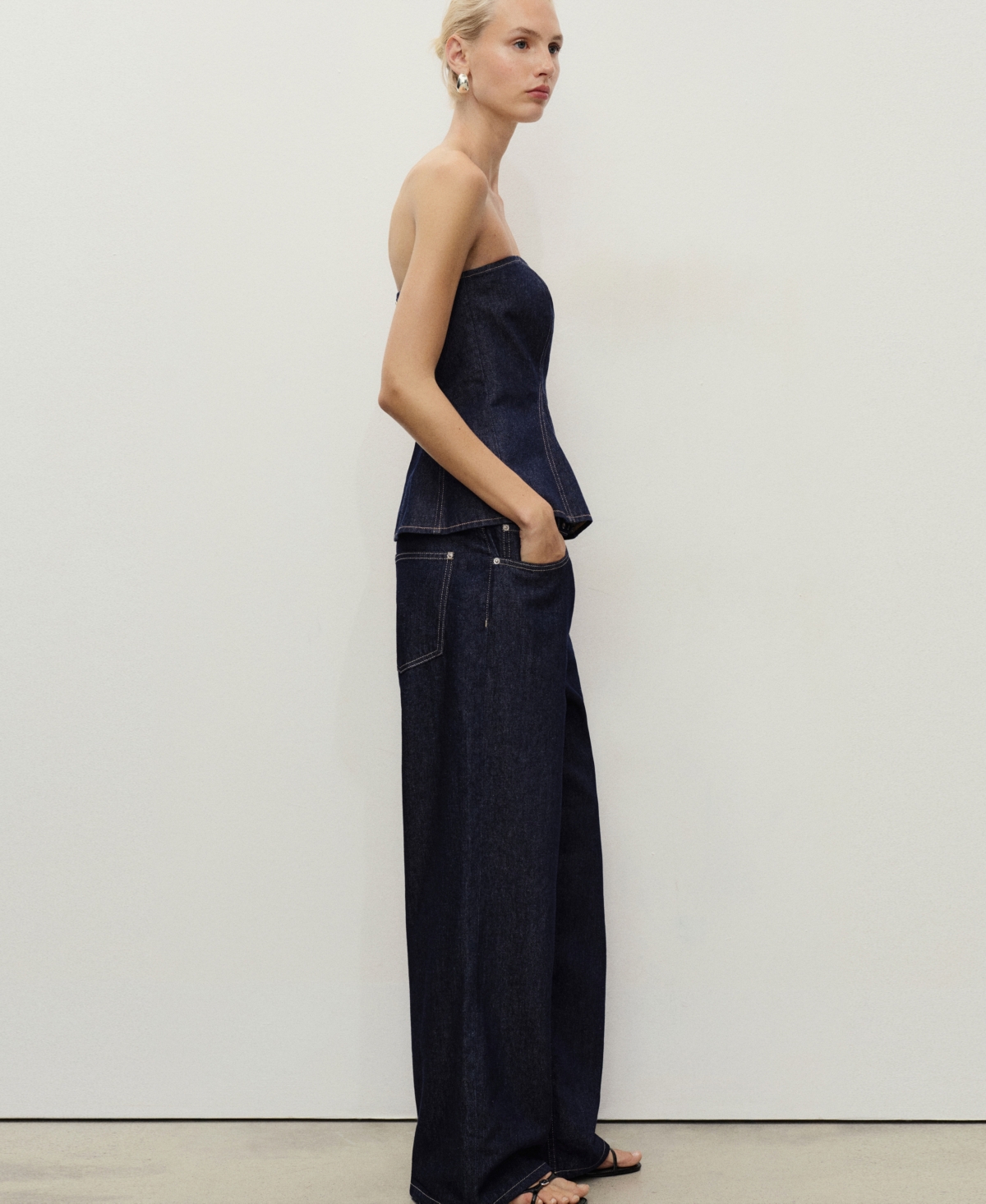 Mango Women's Straight-fit Belt Jeans In Blue