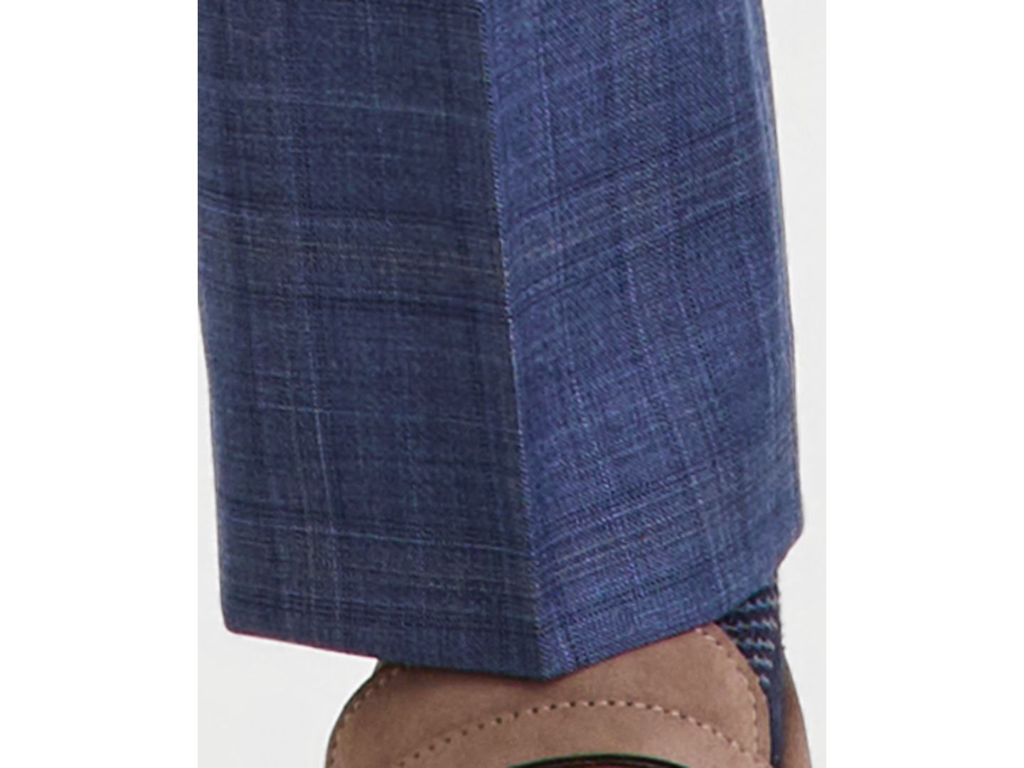 Мужские брюки Tommy Hilfiger Modern-Fit Wool TH-Flex Stretch Suit Separates Pant, цвет: Синий ржавый клетчатый — фото 7