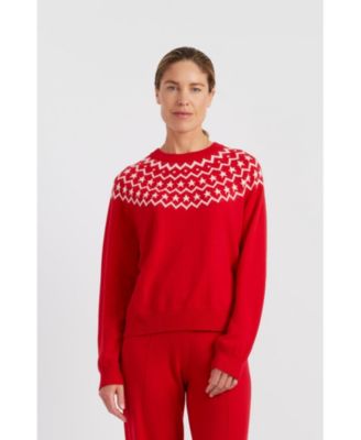Women's Wool Cashmere Star Yoke Sweater