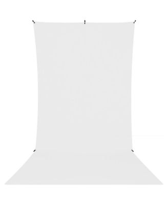 5x12' X-Drop Wrinkle-Resistant Backdrop Kit, Includes 5x7' Stand and Carry Case, High-Key White Sweep