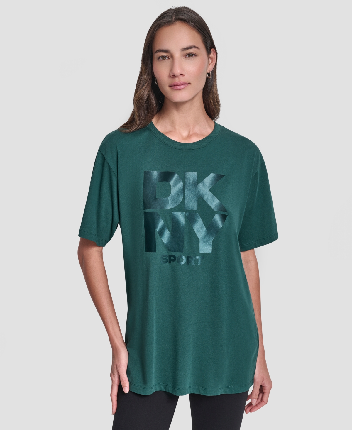 Dkny Women's Oversized Short Sleeve Tunic T-shirt In Green