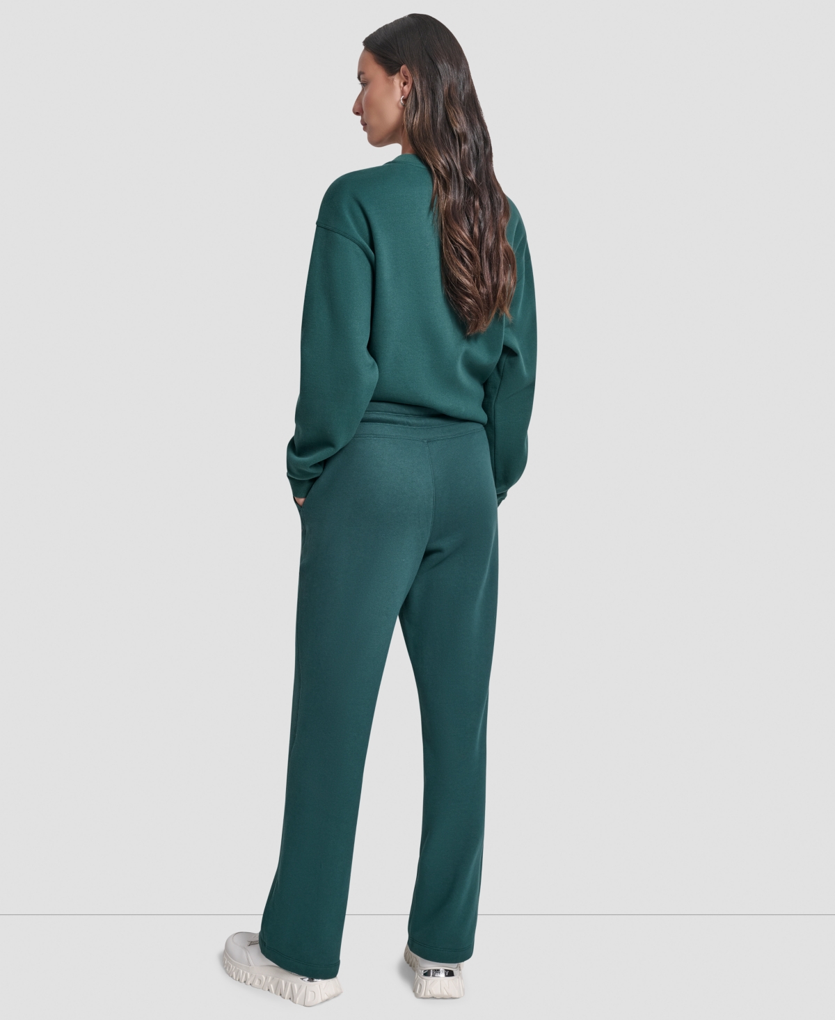Dkny Women's Sport Stacked Transfer Logo Track Pants In Green