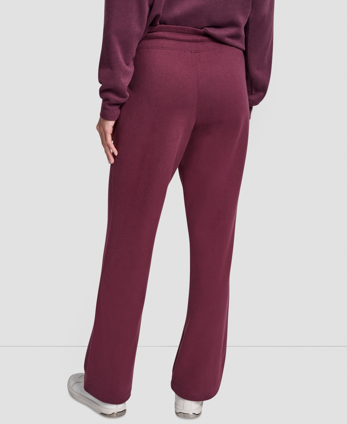Dkny Women's Sport Stacked Transfer Logo Track Pants In Burgundy