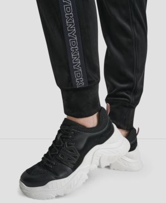 Women's Super Soft Velour Cuffed Metallic Logo Joggers