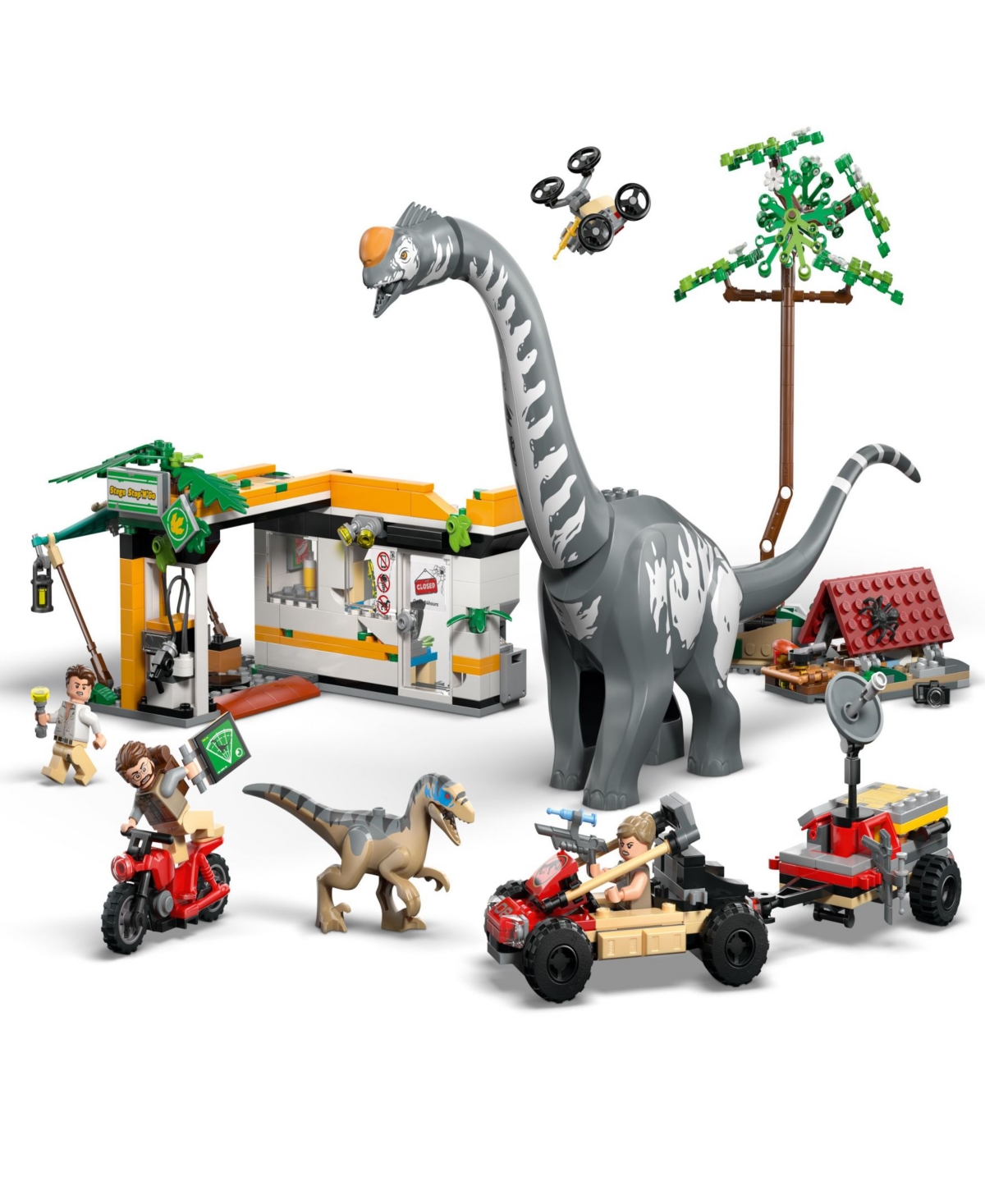 Lego Jurassic World Raptor Titanosaurus Tracking Mission Toy 76973, 582 Pieces In Multi