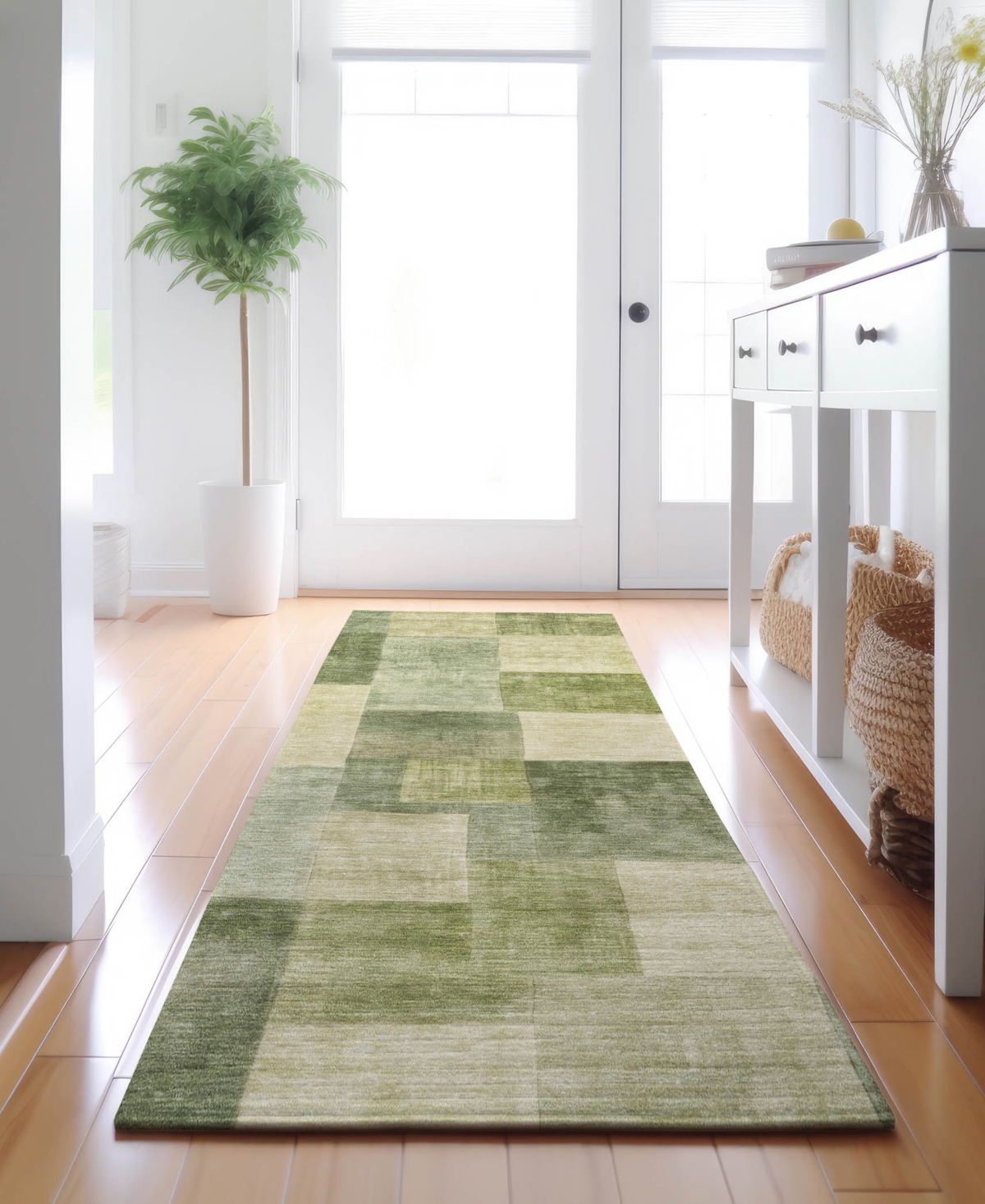 Dalyn Pacifica Pa12 2'3"x7'6" Runner Area Rug In Green