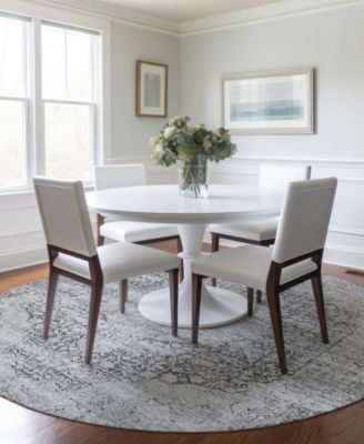 Karaj Washable KJ8 8'x8' Round Area Rug