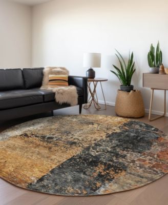 Nouveau Washable NV13 8'x8' Round Area Rug