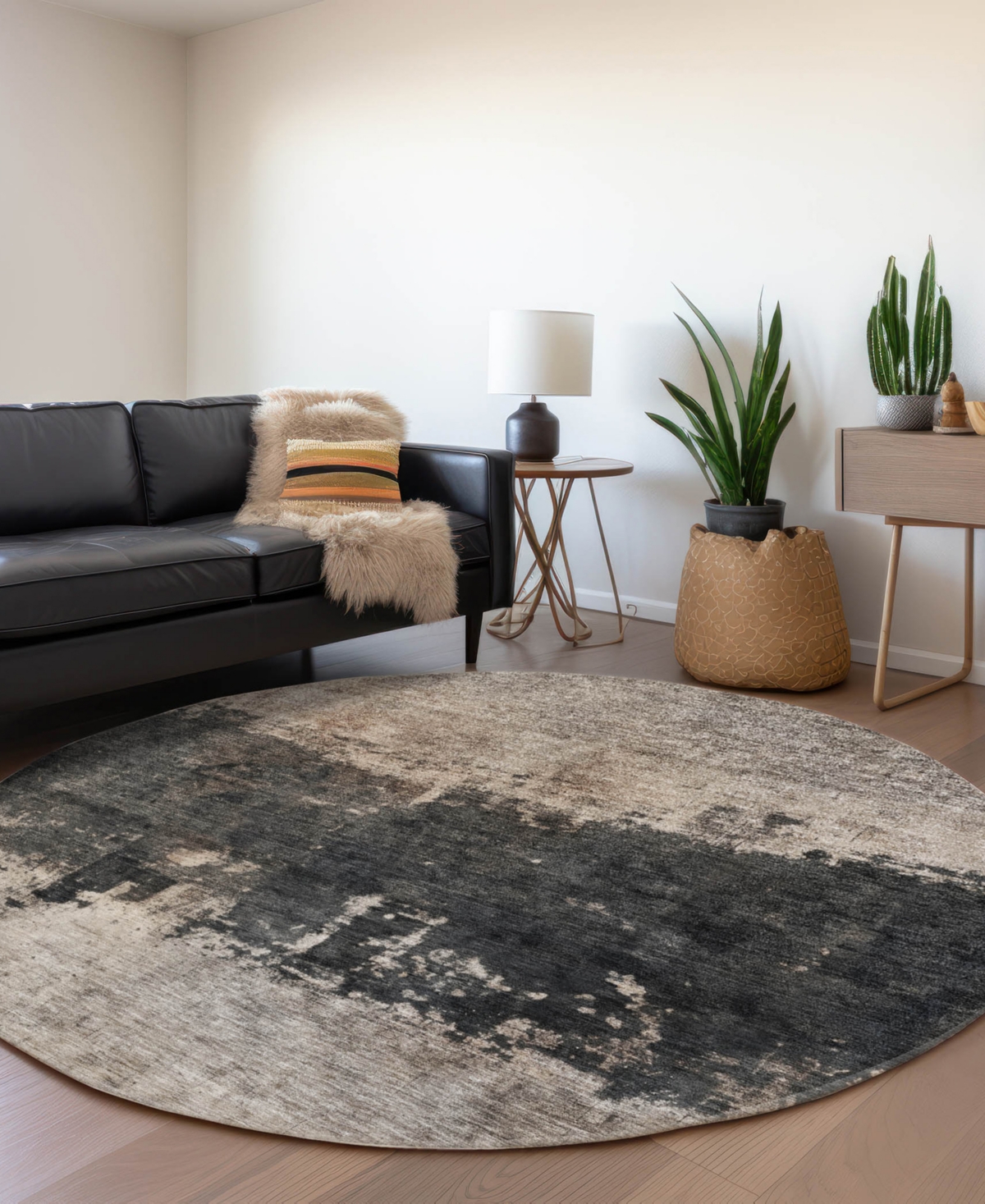Dalyn Nouveau Nv23 8'x8' Round Area Rug In Brown