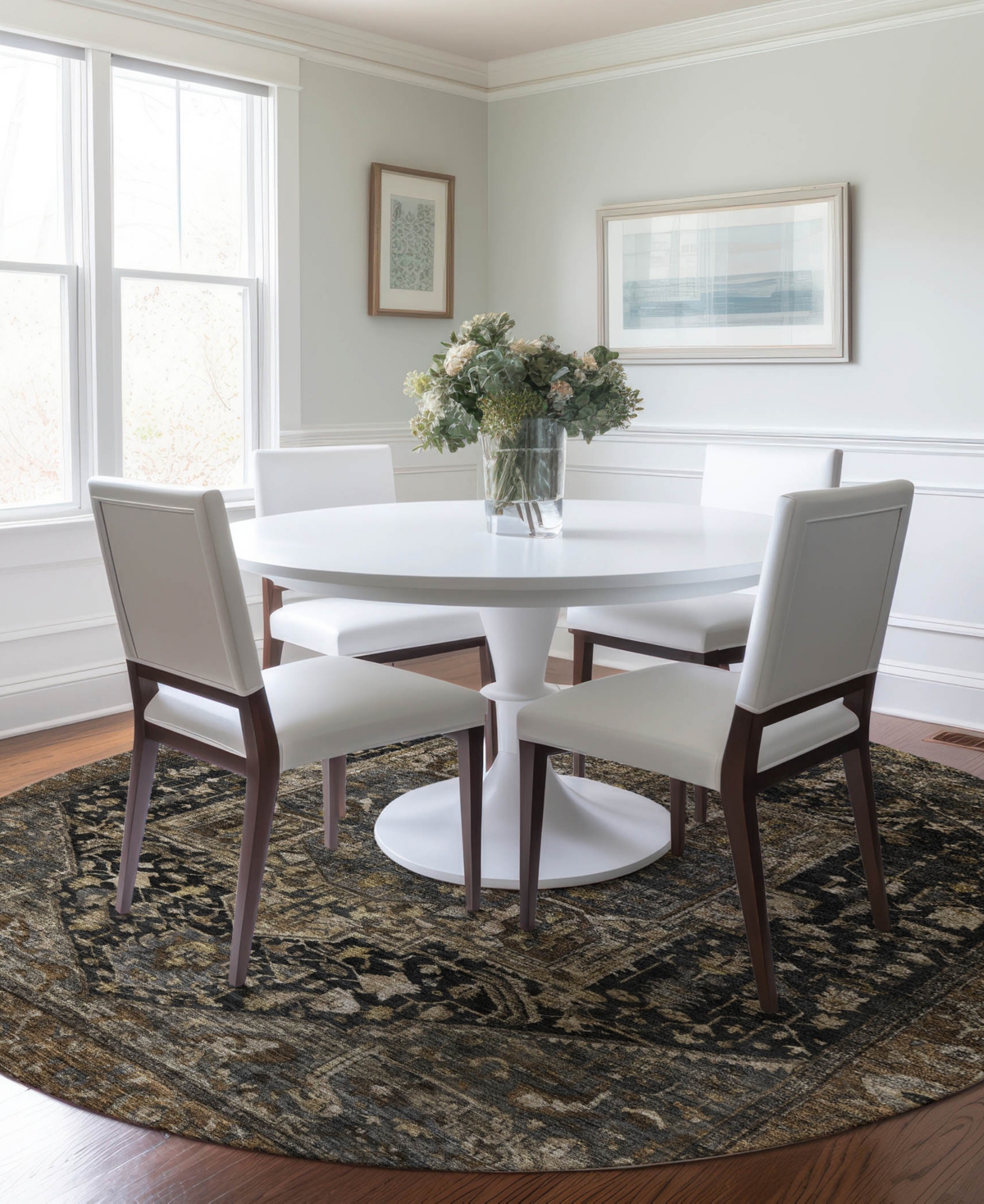Dalyn Solace Sl14 8'x8' Round Area Rug In Brown
