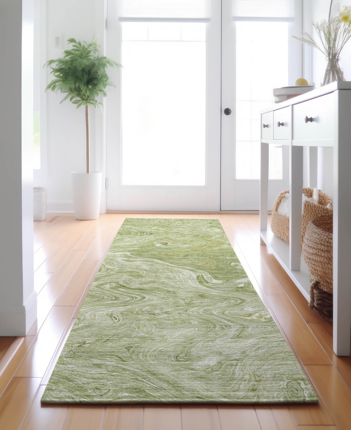 Dalyn Ravenna Rn8 2'3"x7'6" Runner Area Rug In Green