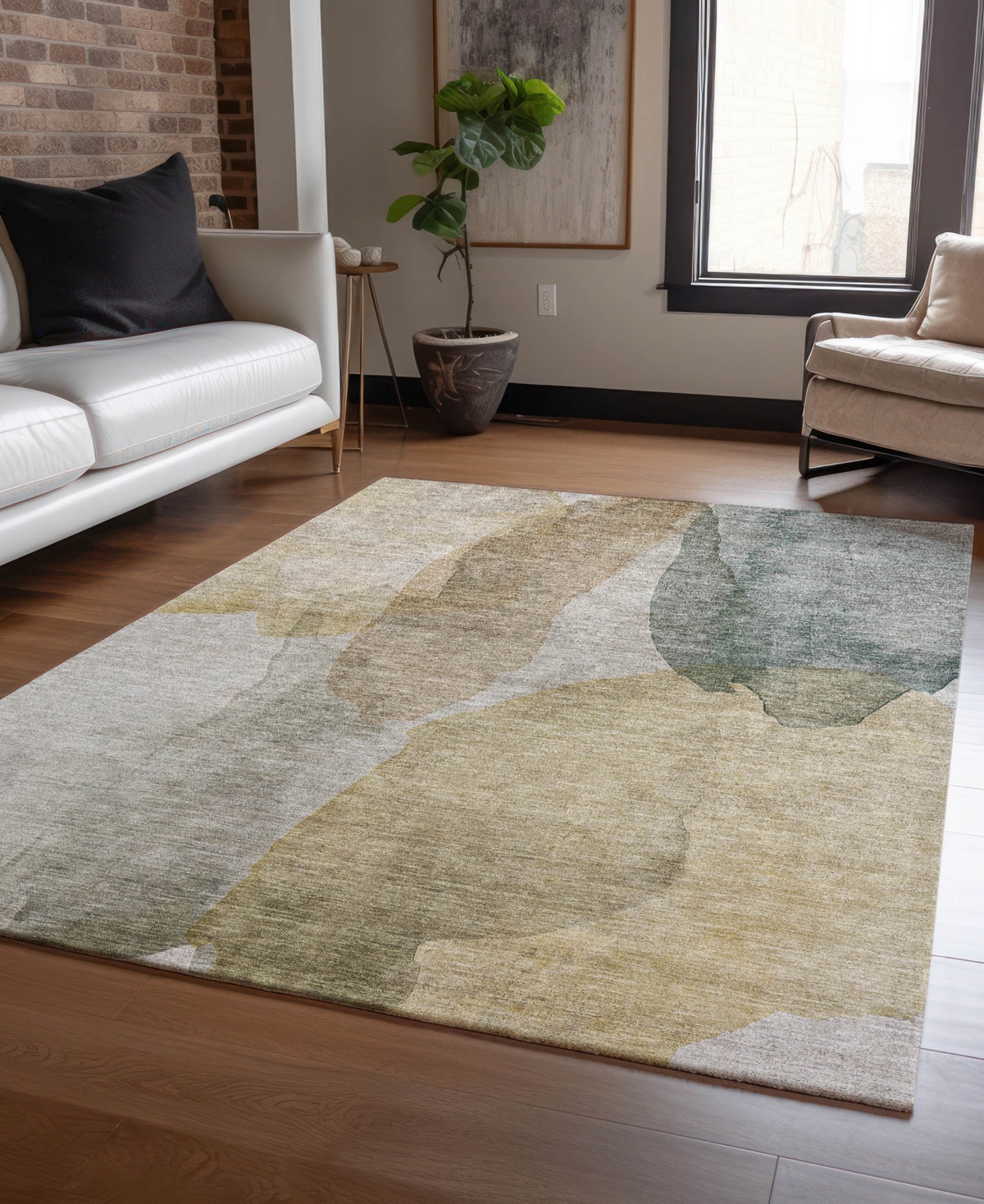 Dalyn Ravenna Rn12 3'x5' Area Rug In Gray