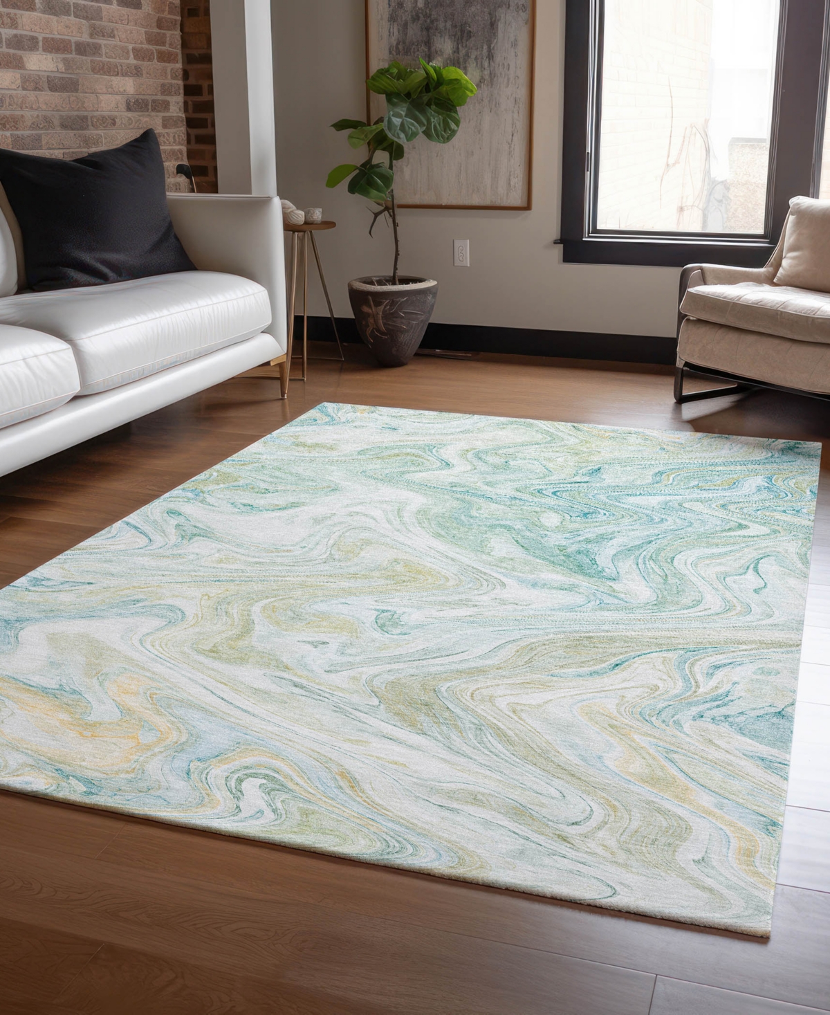 Dalyn Ravenna Rn8 8'x10' Area Rug In Green