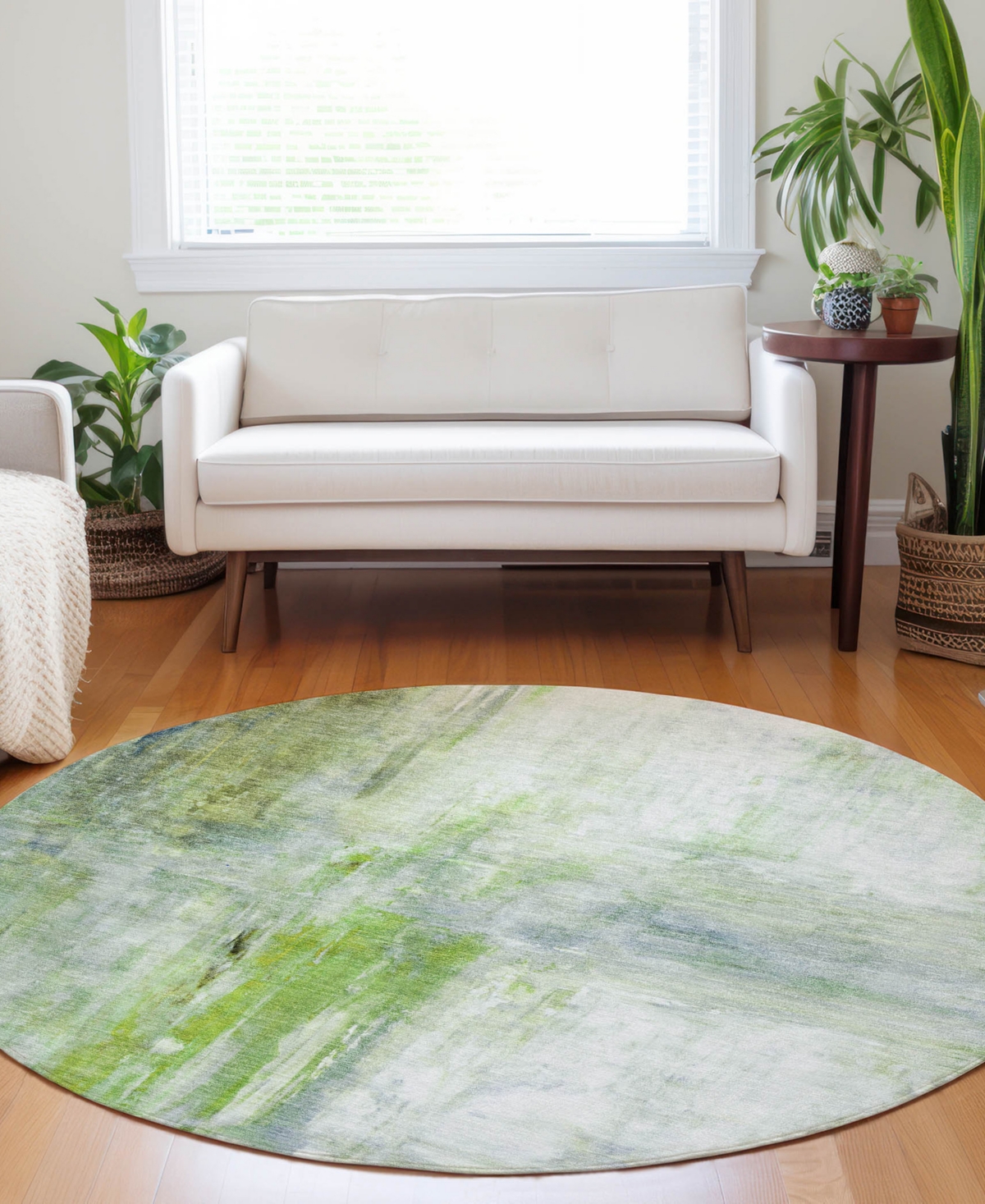 Dalyn Ravenna Rn2 8'x8' Round Area Rug In Green