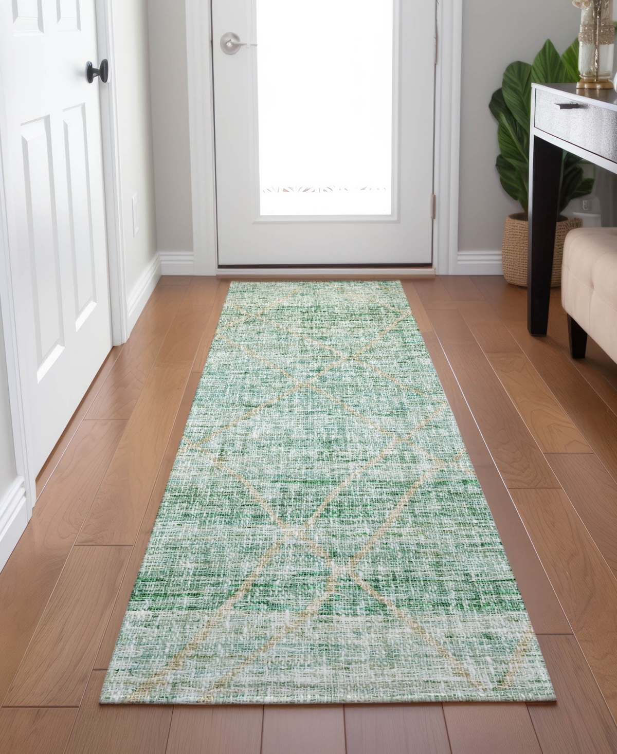 Dalyn Portico Po1 2'3"x7'6" Runner Area Rug In Green