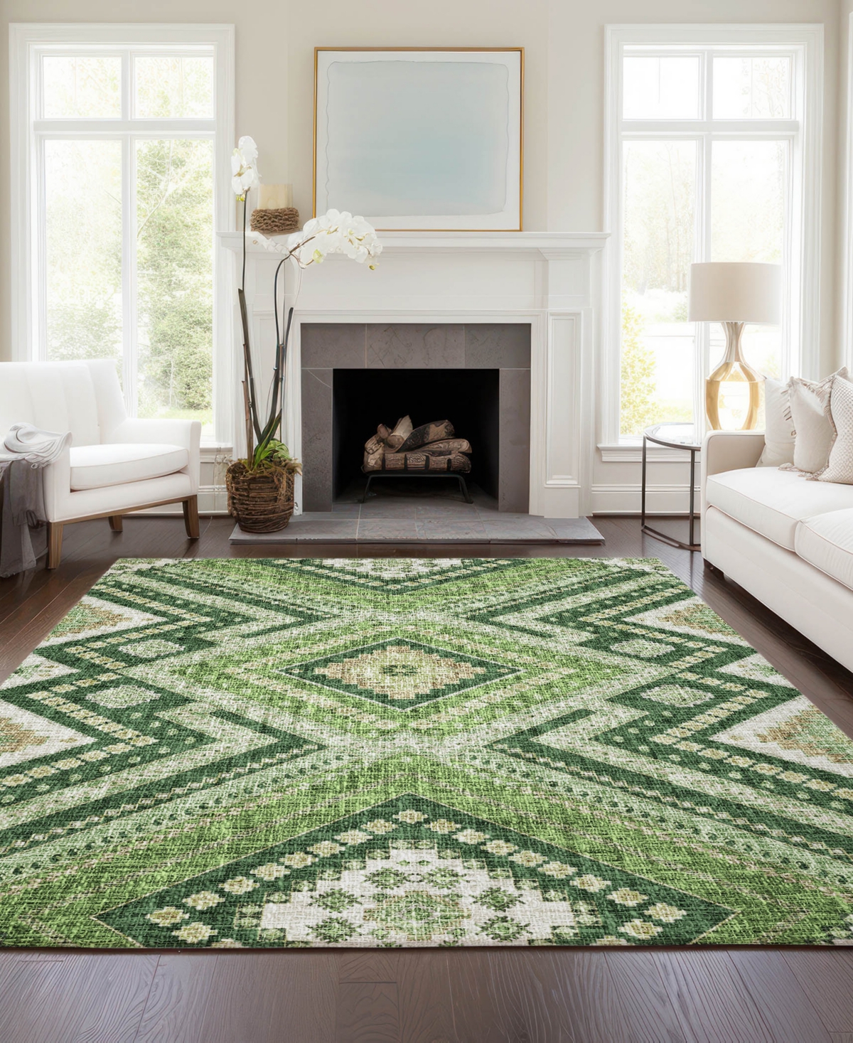 Dalyn Portico Po5 2'6"x3'10" Area Rug In Green