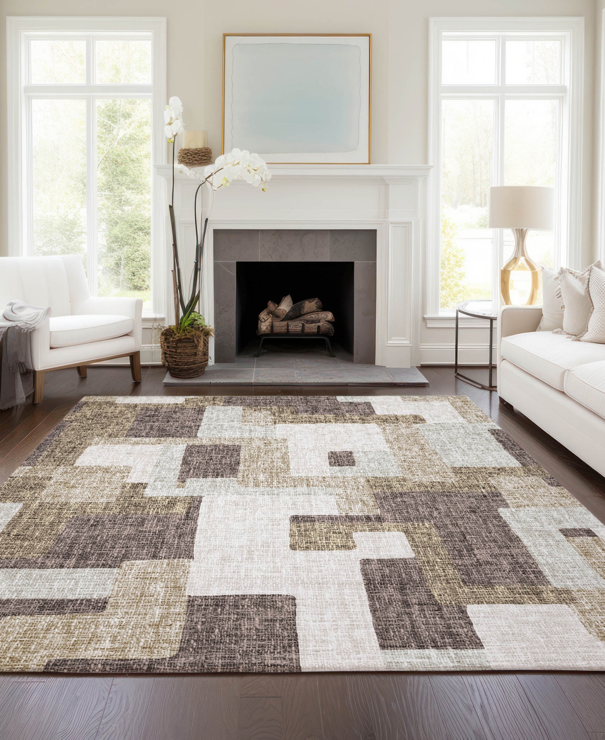 Dalyn Portico Po3 2'6"x3'10" Area Rug In Brown