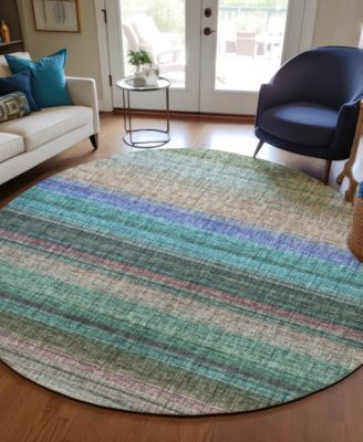 Portico Washable PO2 8'x8' Round Area Rug