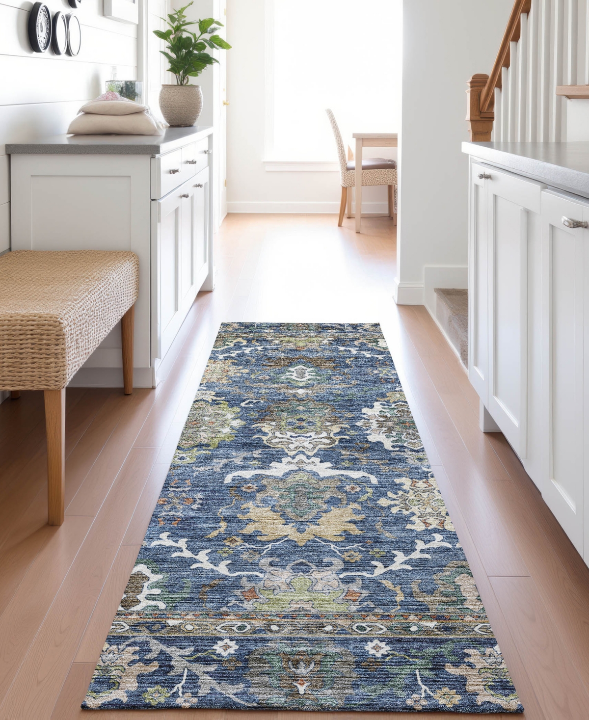 Dalyn Silk Road Sr8 2'3"x7'6" Runner Area Rug In Blue