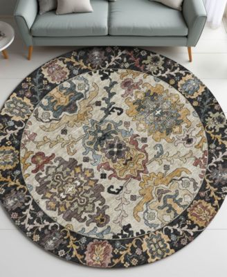 Silk Road Washable SR5 8'x8' Round Area Rug
