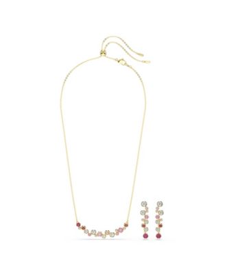 Constella Gold Tone Plated Earrings and Necklace Set