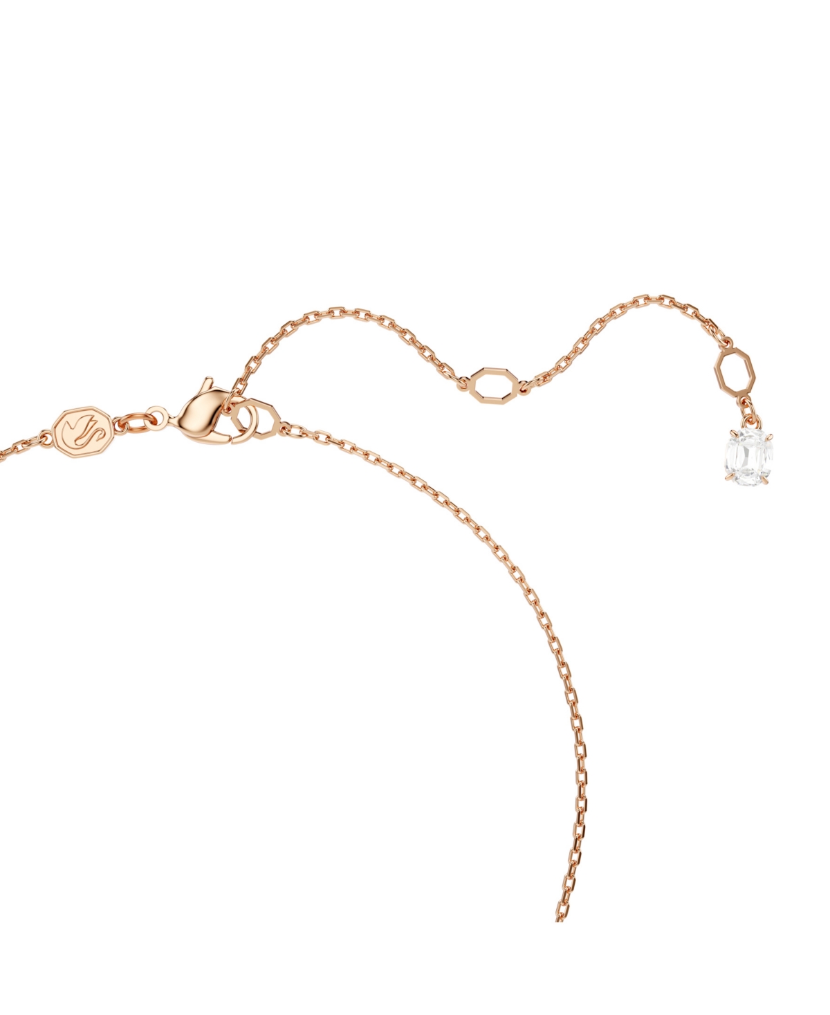 Swarovski Mesmera Rose Gold Tone Plated Earrings And Necklace Set In Gold