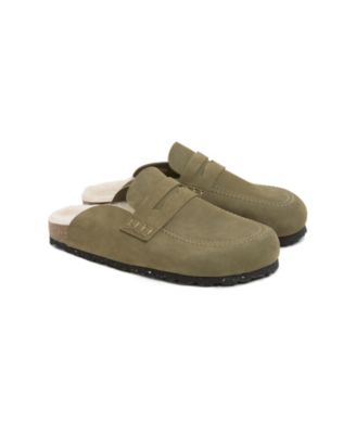 Sheep Lined Penny Loafer Clog