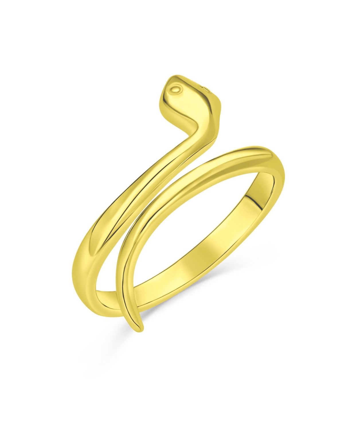 Bling Jewelry 14K Gold Plated Sterling Silver Snake Wrap Midi Ring