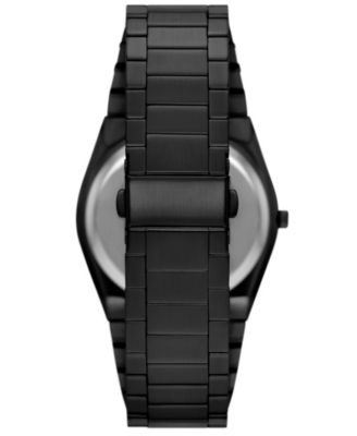 Men's Quartz Three-Hand Black Alloy Watch Set, 42mm