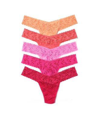 Women's Signature Lace Low Rise 5 Pack Thong Underwear