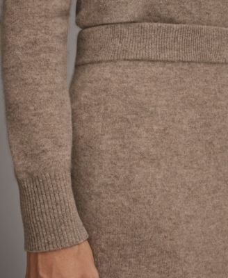 Women's Pull-On Cashmere Skirt with Side Slit