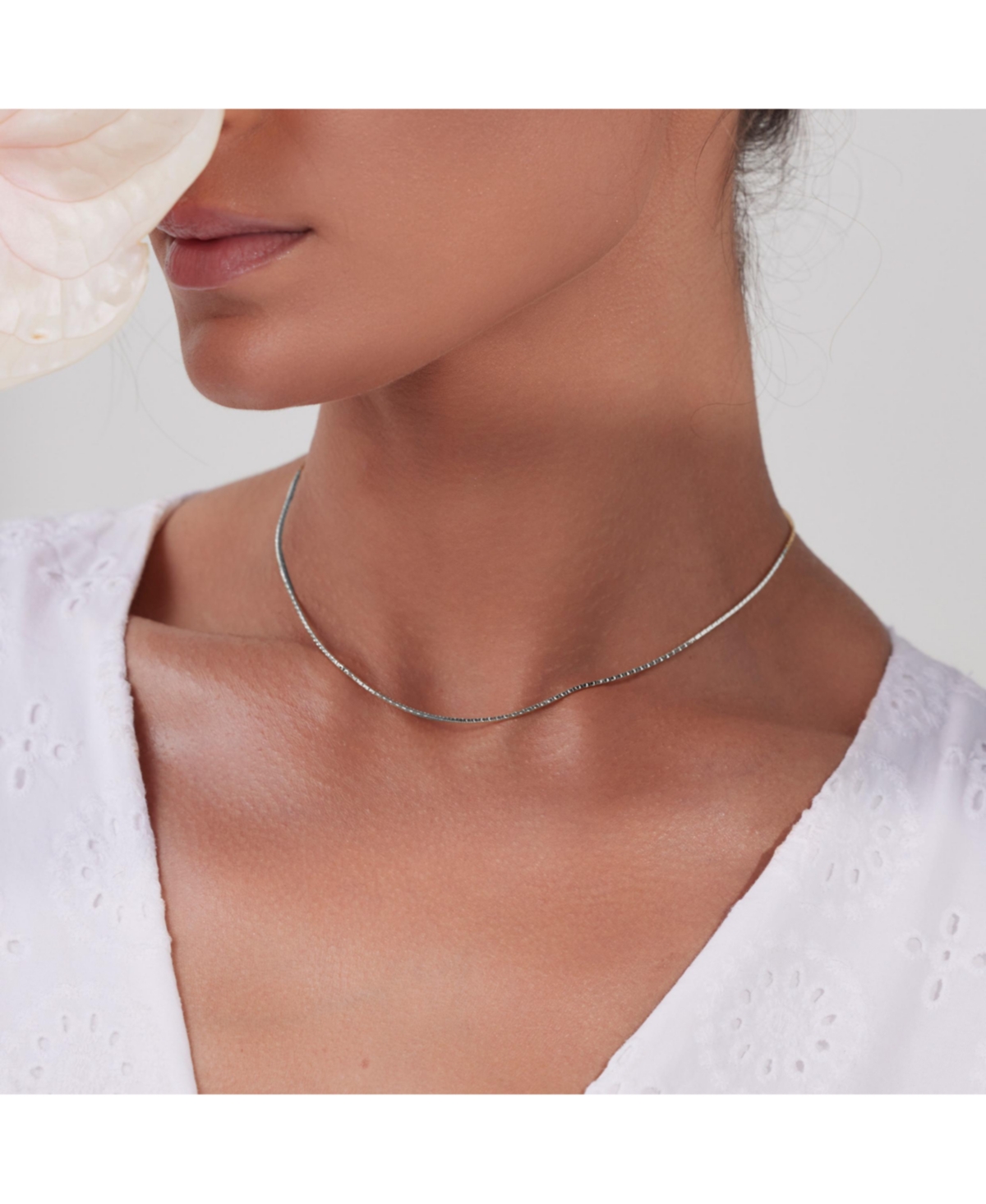 Sterling Silver Lydia Basic Box Chain Necklace