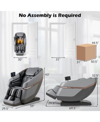 Full Body Zero Gravity Massage Chair with Airbags Waist Heater Foot Rollers