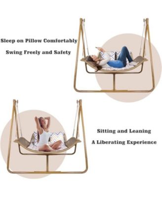570 lb Capacity Hammock Swing Chair with Stand for Indoor and Outdoor Use