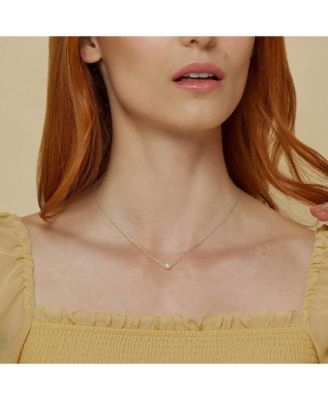 Sterling Silver 18k Gold Plated Abby Single Cultured Pearl Necklace & Bracelet Set