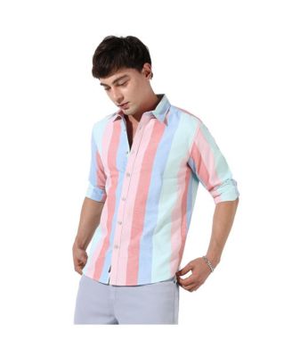Men's Multicolour Roman Striped Shirt