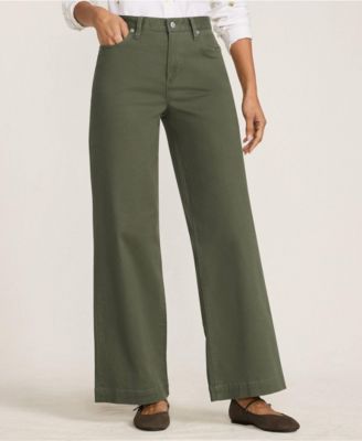 Women's High Rise 5 Pocket Wide Leg Chino Pants