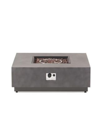 39 Inch Square Iron Propane Fire Pit with 50000 BTU Burner