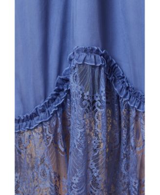 Babydoll Floaty Lace Detail Maxi Dress