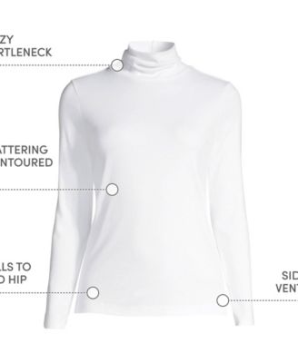 Women's Supima Cotton Fitted Long Sleeve Turtleneck