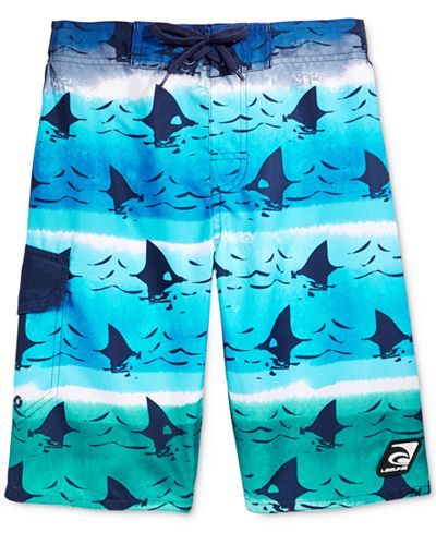 Laguna Boys' Shark-Print Board Shorts