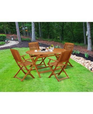 Wooden Patio Set Natural Oil