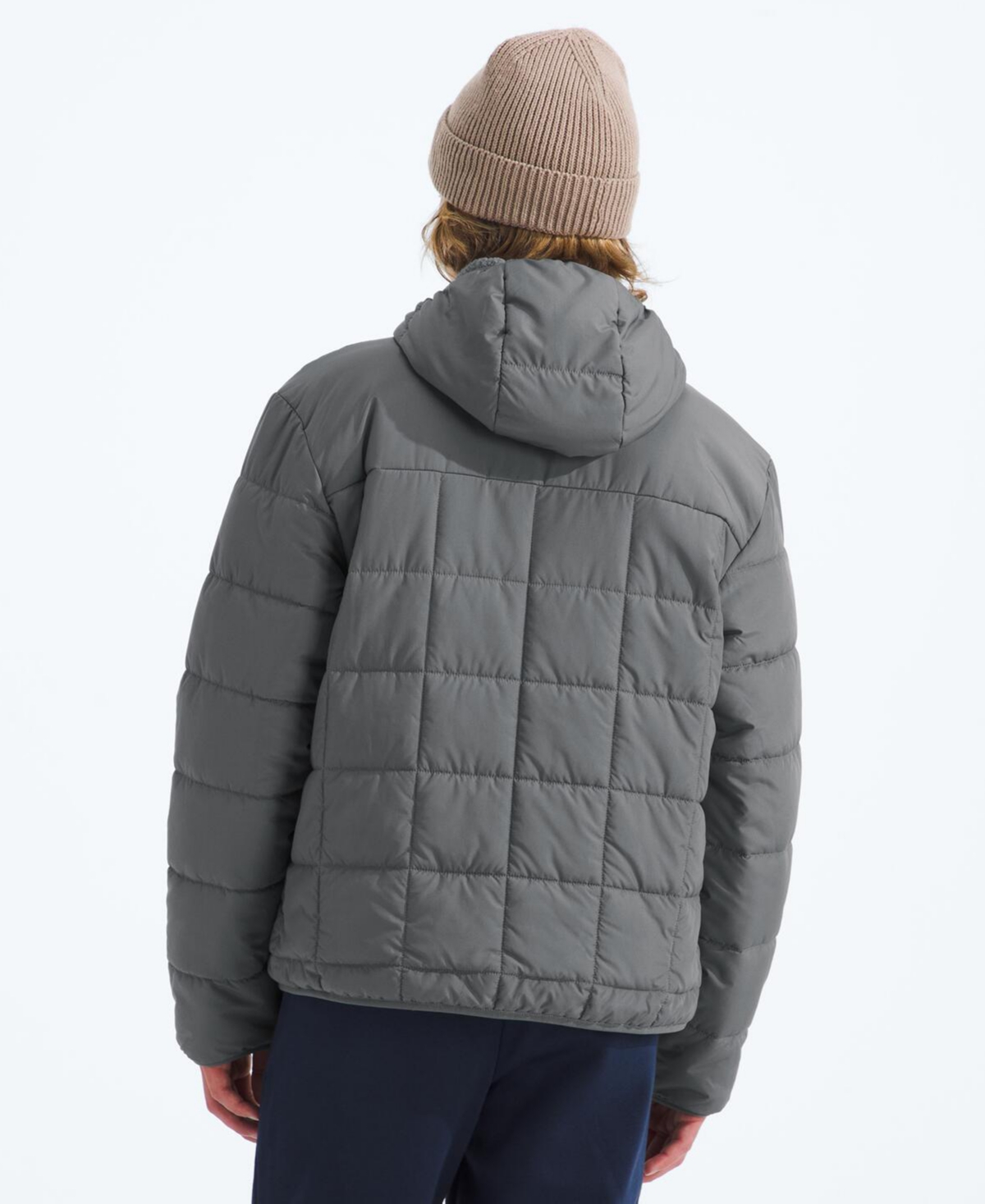 The North Face Big Boys Reversible Shasta Full-zip Hooded Jacket In Gray